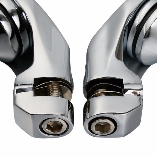 1-1/4" Crash Bar Rear Passenger Highway Duty Foot Pegs Rest Pedal Footpeg Mounts - Picture 8 of 21