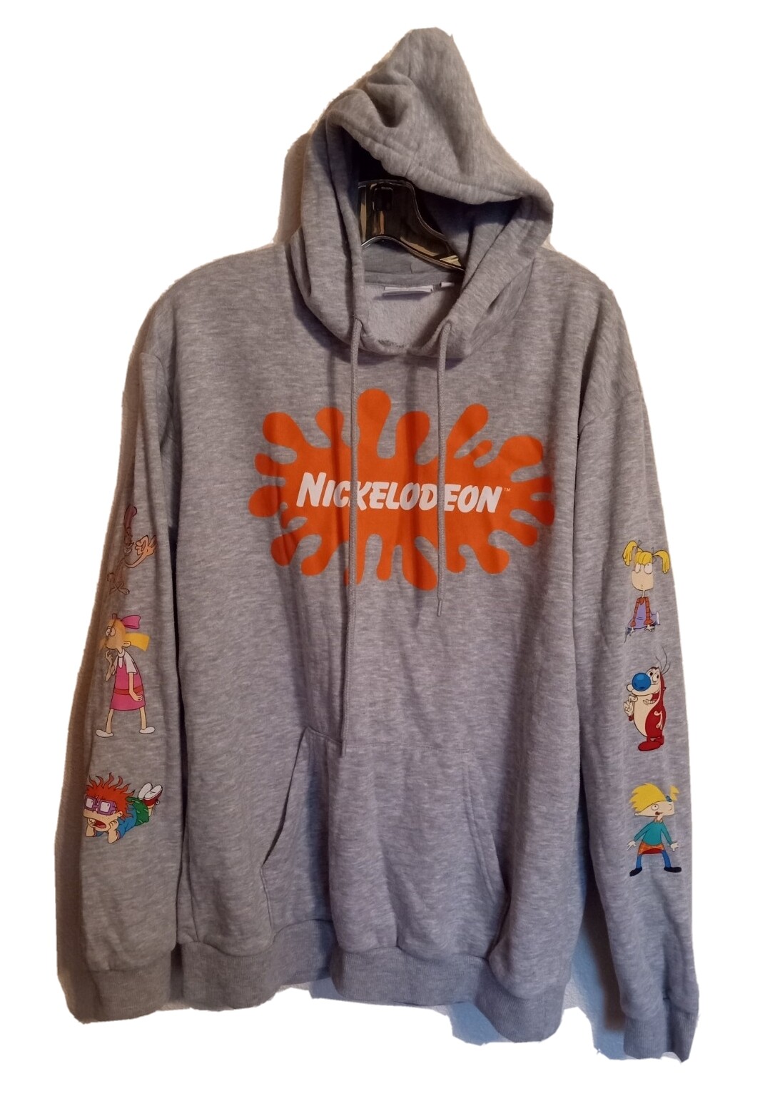 Nickelodeon Logo 90's Style Gray Graphic Long sleeve … - Gem