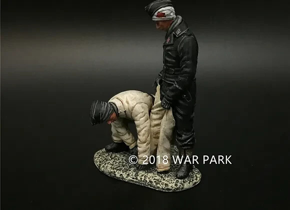 Figurines War Park KH037 de 2 tankistes allemands en vêtements d'hiver de la bataille de Kharkov