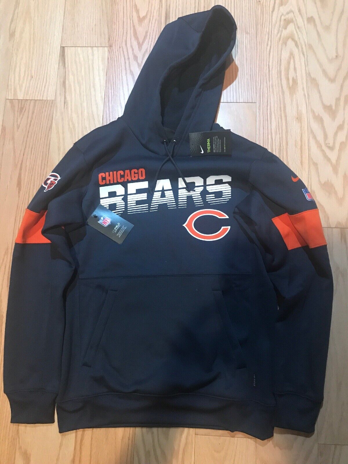 Nike NFL Chicago Bears SIDELINE THERMA PULLOVER HOODIE 100th S