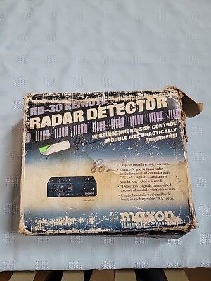 New Maxon RD-30 Remote Superheterodyne Radar Detector Vintage