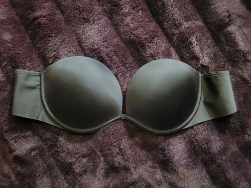 Victoria Secret Strapless Bra 38b Push Up Black