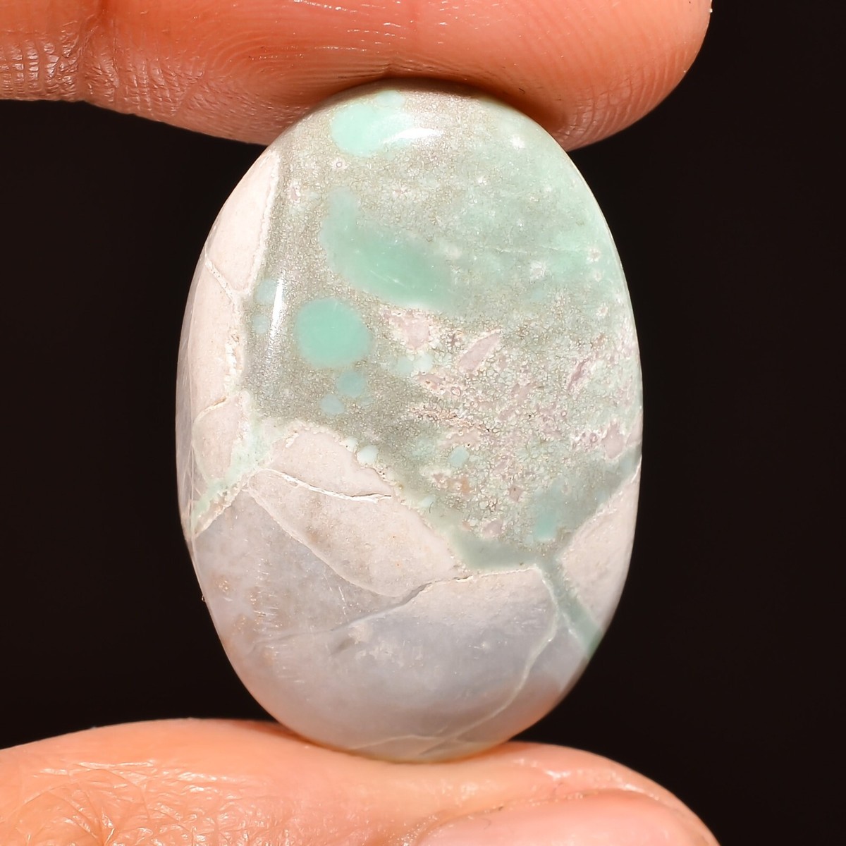 Cts Natural Oval Variscite Top Quality Cabochon Jewelry