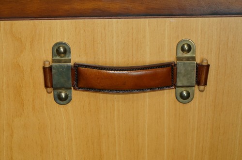 1 OF 1 HERMES PARIS JOHN LOBB EXTRA LARGE SHOE TRUNK HAND DYED LEATHER PANELS - Picture 10 of 24