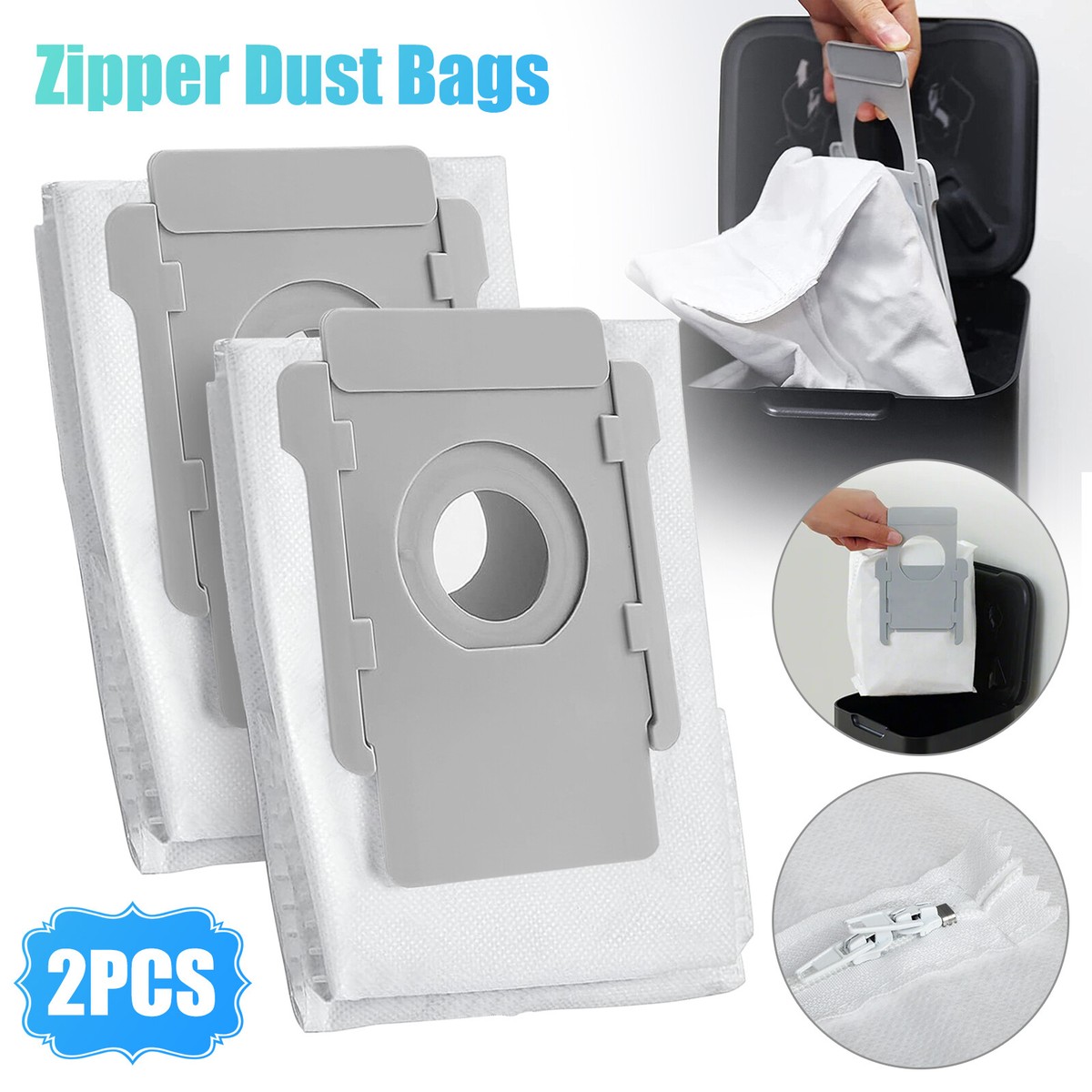 pcs Reusable Zippered Dust Bags for iRobot Roomba i3 i4 i6 i7 j7