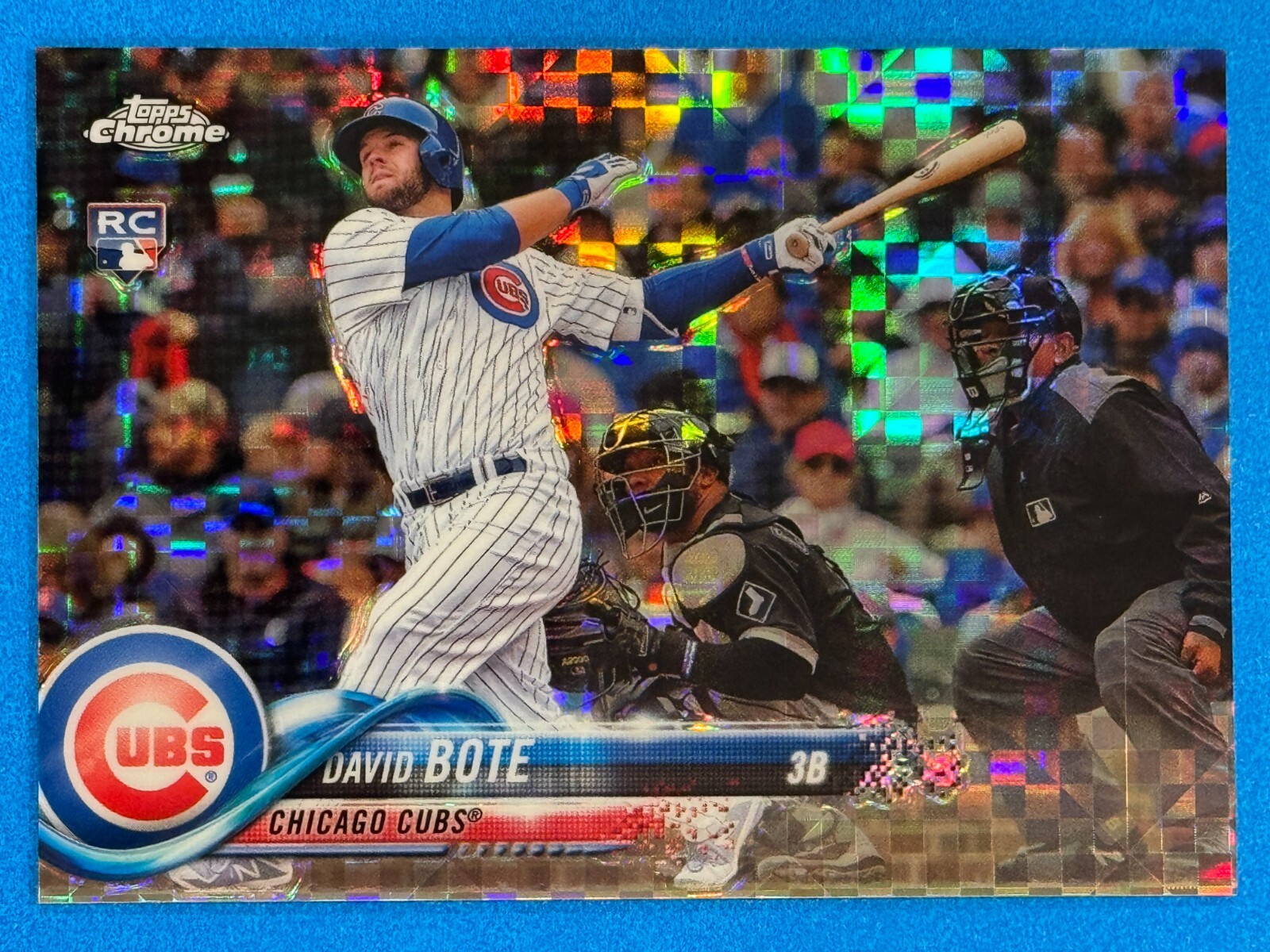 2018 Topps Chrome Update X-Fractor #HMT15 David Bote Chicago Cubs Rookie RC #/99