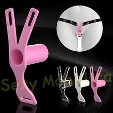 Resin Male Chastity Device Inverted Cage for Men with Black Locking Belt CC587