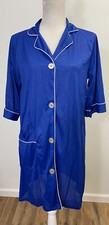 Vintage Gaymode by Penneys Blue Nightgown Women s Size 38 Button Sleep Gown