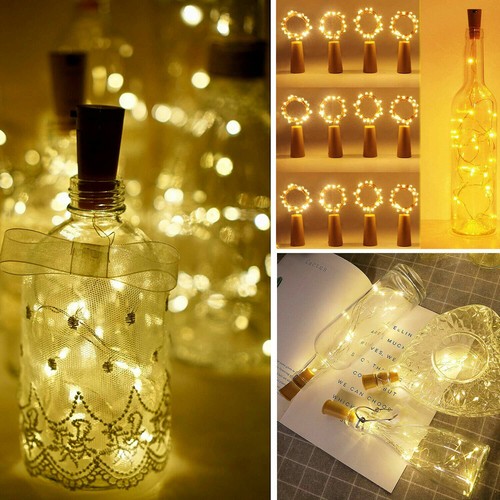 10 PCS Wine Bottle Lights with Cork LED Fairy String Lights DIY Party Decor - Picture 25 of 45