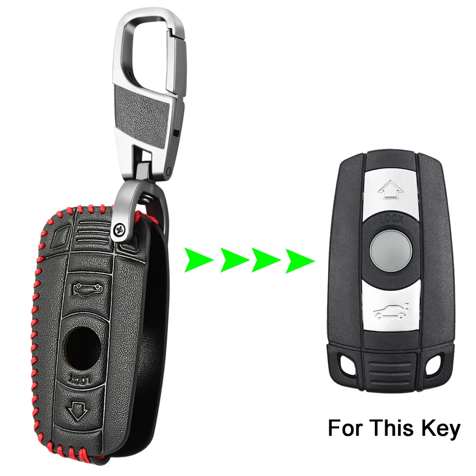 Llavero de cuero para coche remoto cubierta soporte llavero para BMW 328i xDrive, 328xi Foto 2 de 4