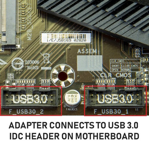 - USB-C Front Panel Adapter - Converts Motherboard 3.0/3.1 IDC20 19-Pin Heade... - 第 2/3 張圖片