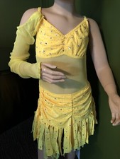Fun  Bright JAZZ / TAP DANCE COSTUME - child TEEN - YELLOW - KELLE - 2 Piece