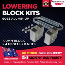 Lowering Blocks Kit Ford Ranger 2WD PX (2011-15) 4" (100mm)- Locating Pins 14 mm