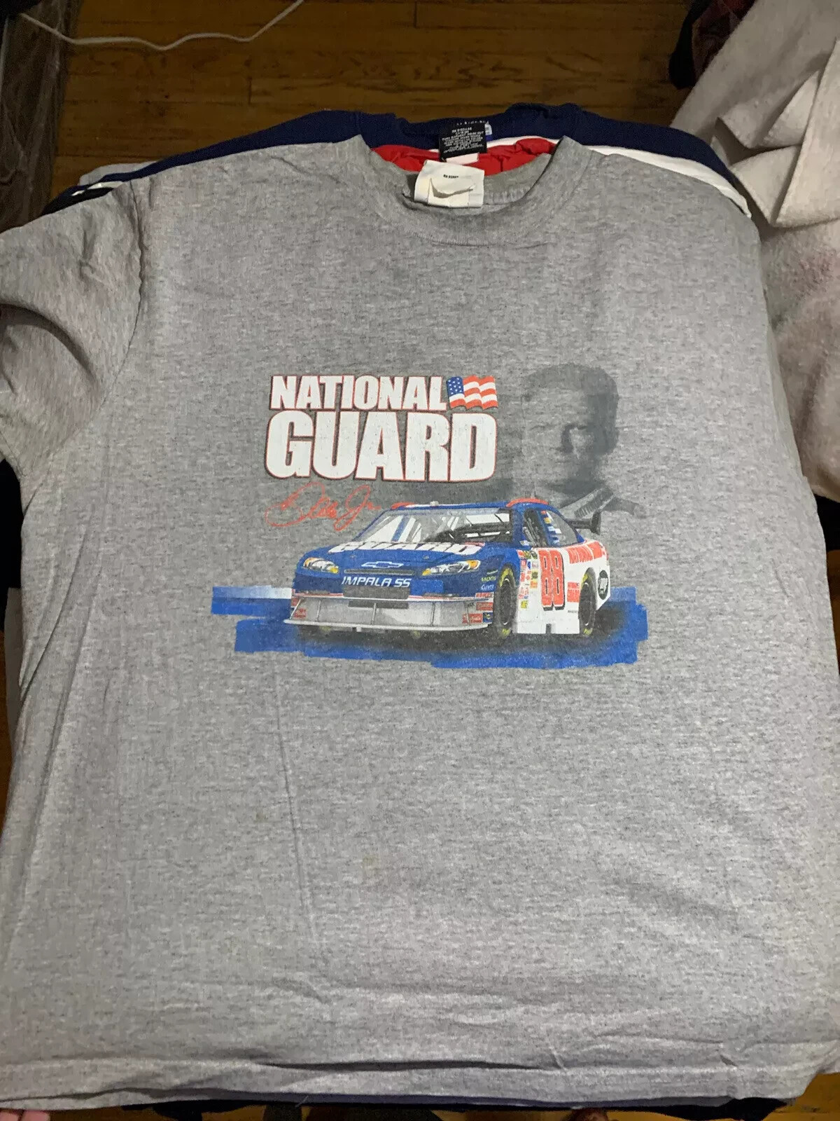 Dale Earnhardt Jr. #Shirt Adult Extra Large Grey Short Sleeve Chase NASCAR Mens