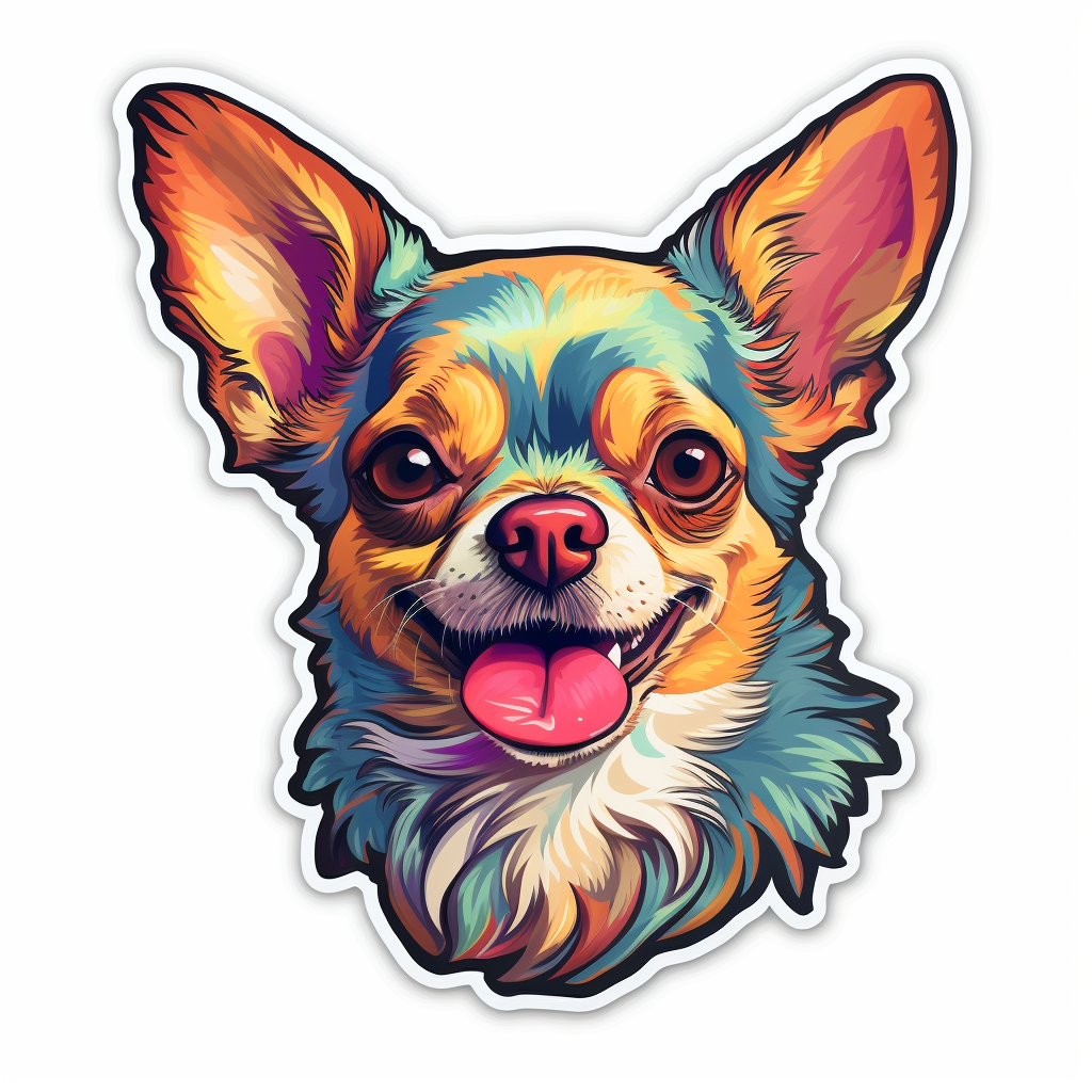 Chihuahua Autoaufkleber 3D Effect - 15cm Gelber Hund Aufkleber Wasserfest Für Auto & Laptop