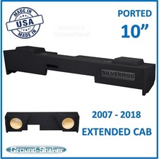 Chevy Silverado Extended Cab 07-2018 10" Dual Ported Sub Box Subwoofer Enclosure