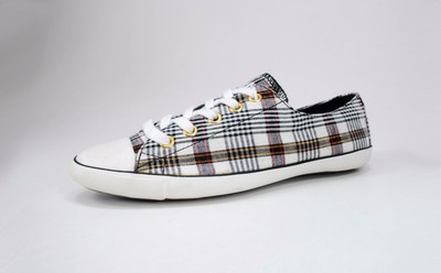 black and white plaid converse