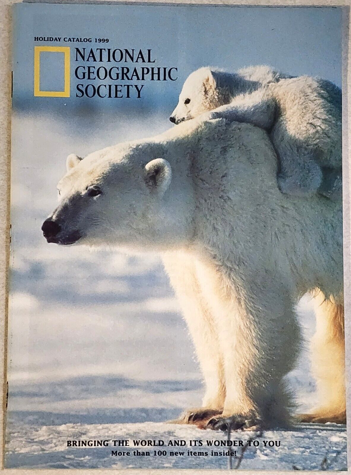 National Geographic Society Holiday Catalog 1999 Polar Bears on Cover