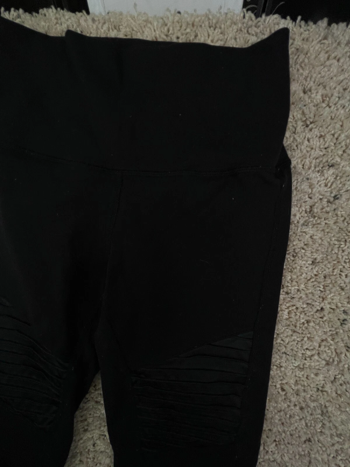 alo-yoga spandex stretch high waisted moto adult pants