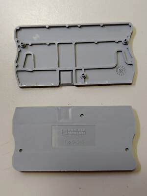2 x Phoenix Contact D-ST 6; Abschlussdeckel; für Klemmen ST 6; Farbe: grau