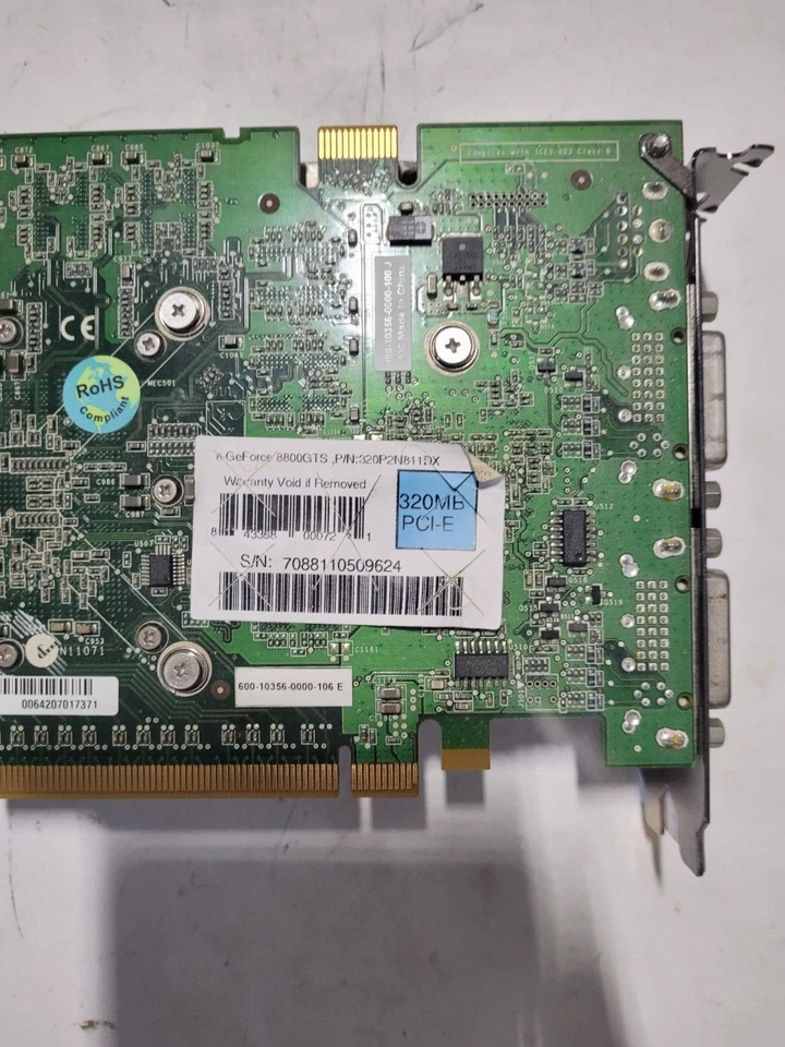 EVGA NVIDIA GeForce 8800 GTS 320 MB DDR3 Graphics Card #1761 - Image 4 of 4