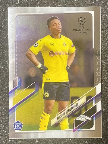2021 TOPPS CHROME UEFA CHAMPIONS LEAGUE YOUSSOUFA MOUKOKO #55 ROOKIE RC Dortmund