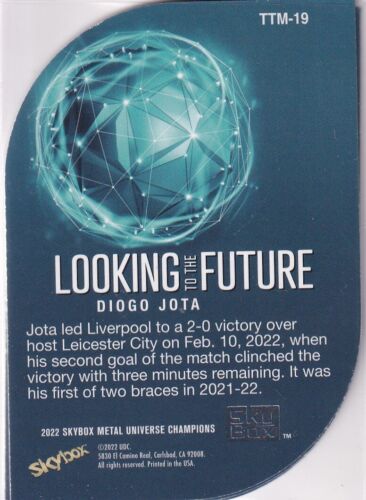 Skybox 2022 Metal Universe Champions No. TTM-19 Diogo Jota - Bild 2 von 2
