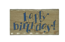 Happy Birthday 05 Wood Mounted Rubber Stamp, Stampabilities IR1004, Celebrate