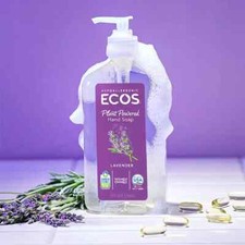 ECOS Hypoallergenic Pump Bottle Lavender Scented Hand Soap 17 Oz 0.54 per fl oz