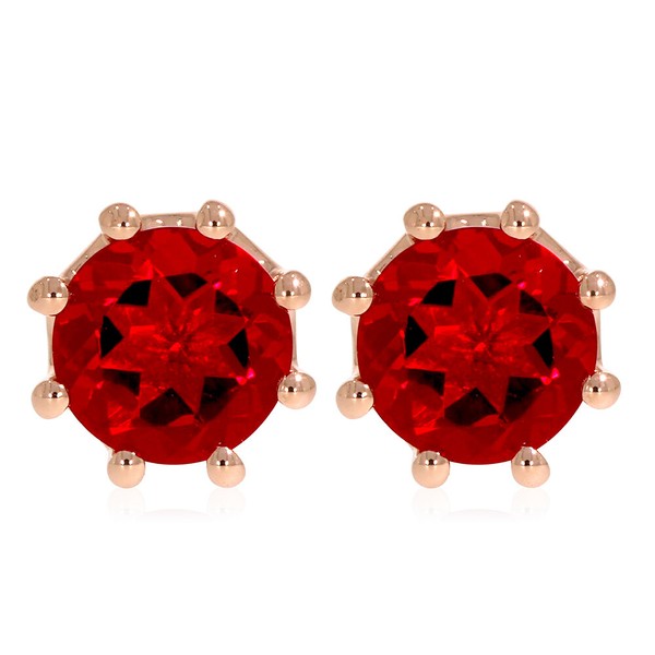 Xen Ohrstecker Mit Red Ht-Quarz Ca. 3,78 Ct. RosèVergoldet-image