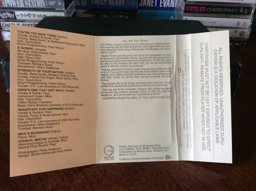 THE STYLE COUNCIL - My Ever Changing Moods - Cassette Tape 1984 - Picture 10 of 12