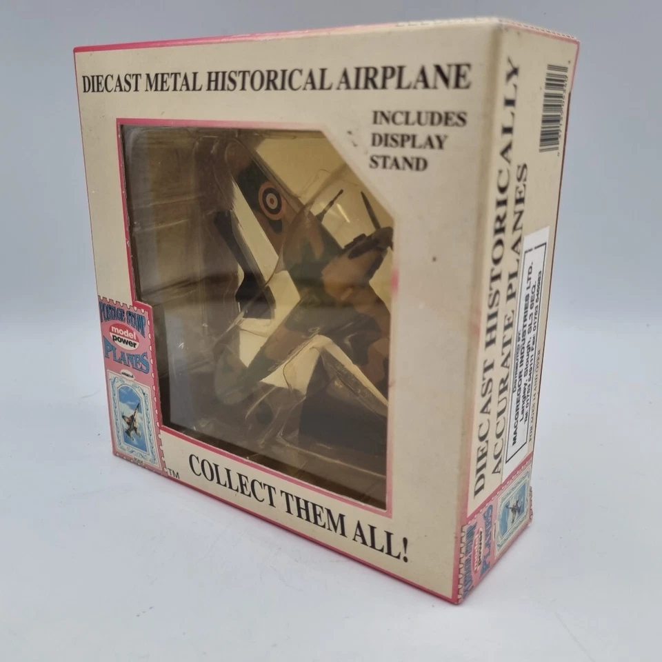 MODEL POWER Postage Stamp Planes 1:100 5340-1 Hurricane MKII Die-Cast Model - Image 4 of 4