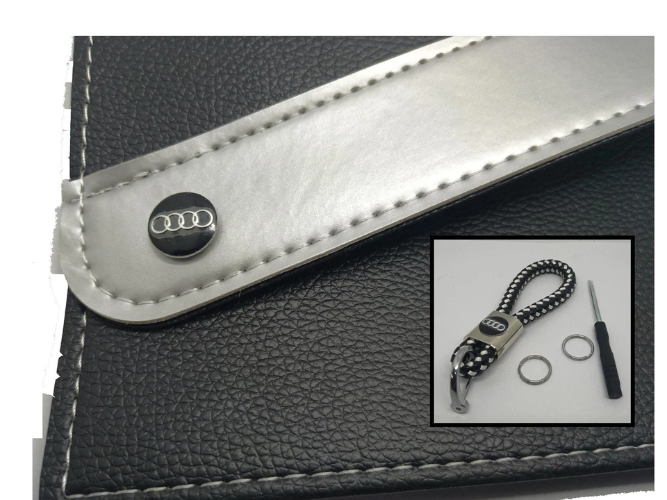 PORTA DOCUMENTI Auto Per AUDI Compatibile Portadocumenti Libretto Finta Pelle - Immagine 2 di 4