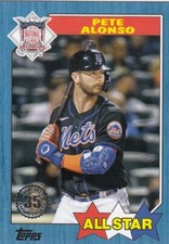 PETE ALONSO TOPPS 1987 ALL-STAR 35TH ANNIVERSARY RETRO BLUE METS #29 2022 22
