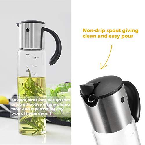 Extra Large Olive Oil Dispenser Bottle Auto Flip Condiment Container With Automa - Picture 3 of 7