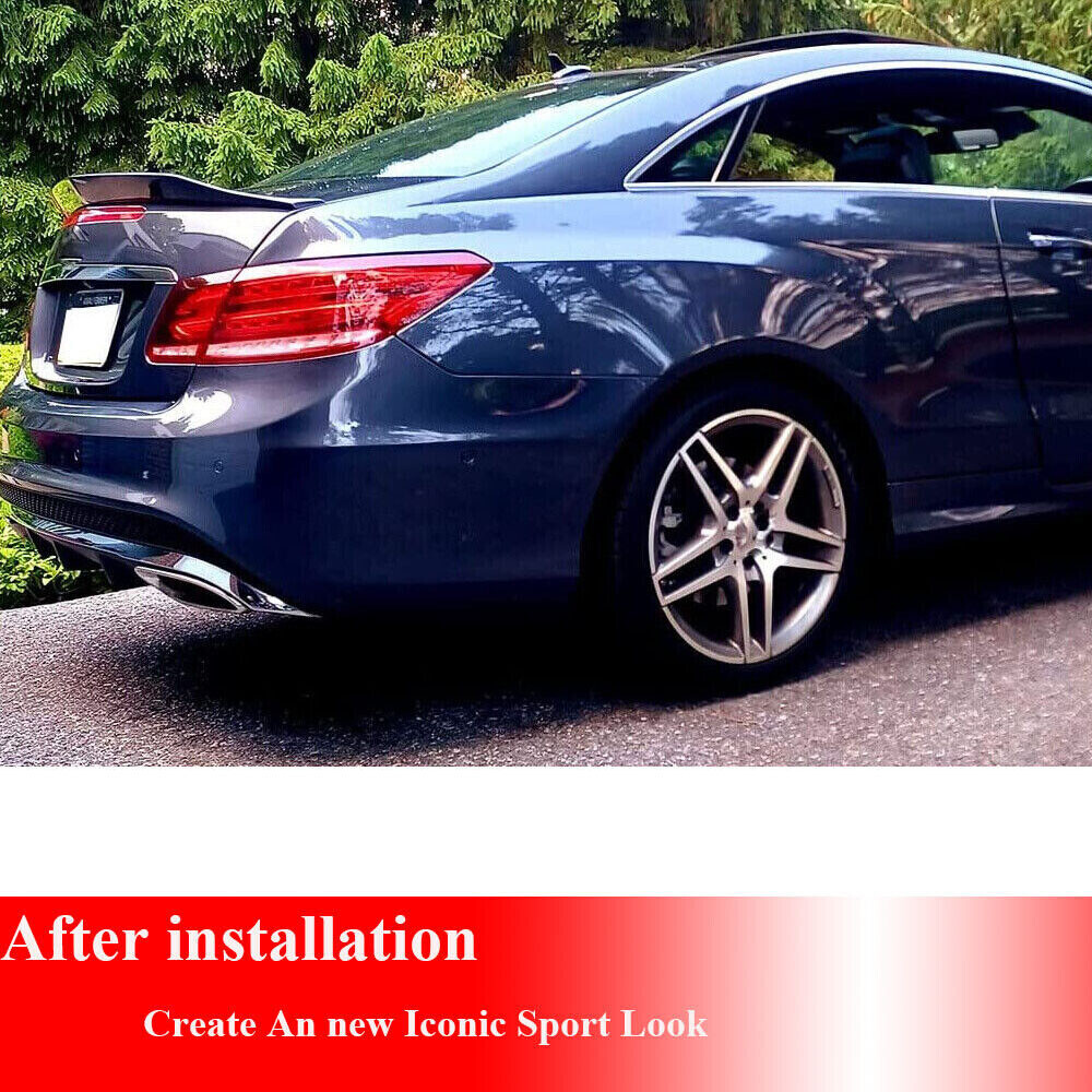 W207 Carbon Fiber Trunk Spoiler For Mercedes Benz E Class C207 Coupe 2009-2016 E200 E250 E300 E350 E400 E500 E550 Rear Boot Lid Highkick Wing (A Style