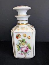 Antique Old Paris Porcelain Perfume Bottle French Country Roses
