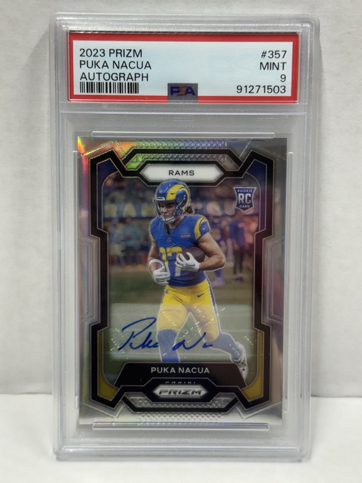 2023 Panini Prizm - Rookies Puka Nacua #357 Silver Prizm Autographs (AU, RC)