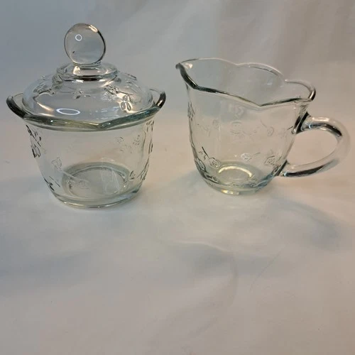 Vintage Anchor Hocking "Savannah" Creamer/Sugar