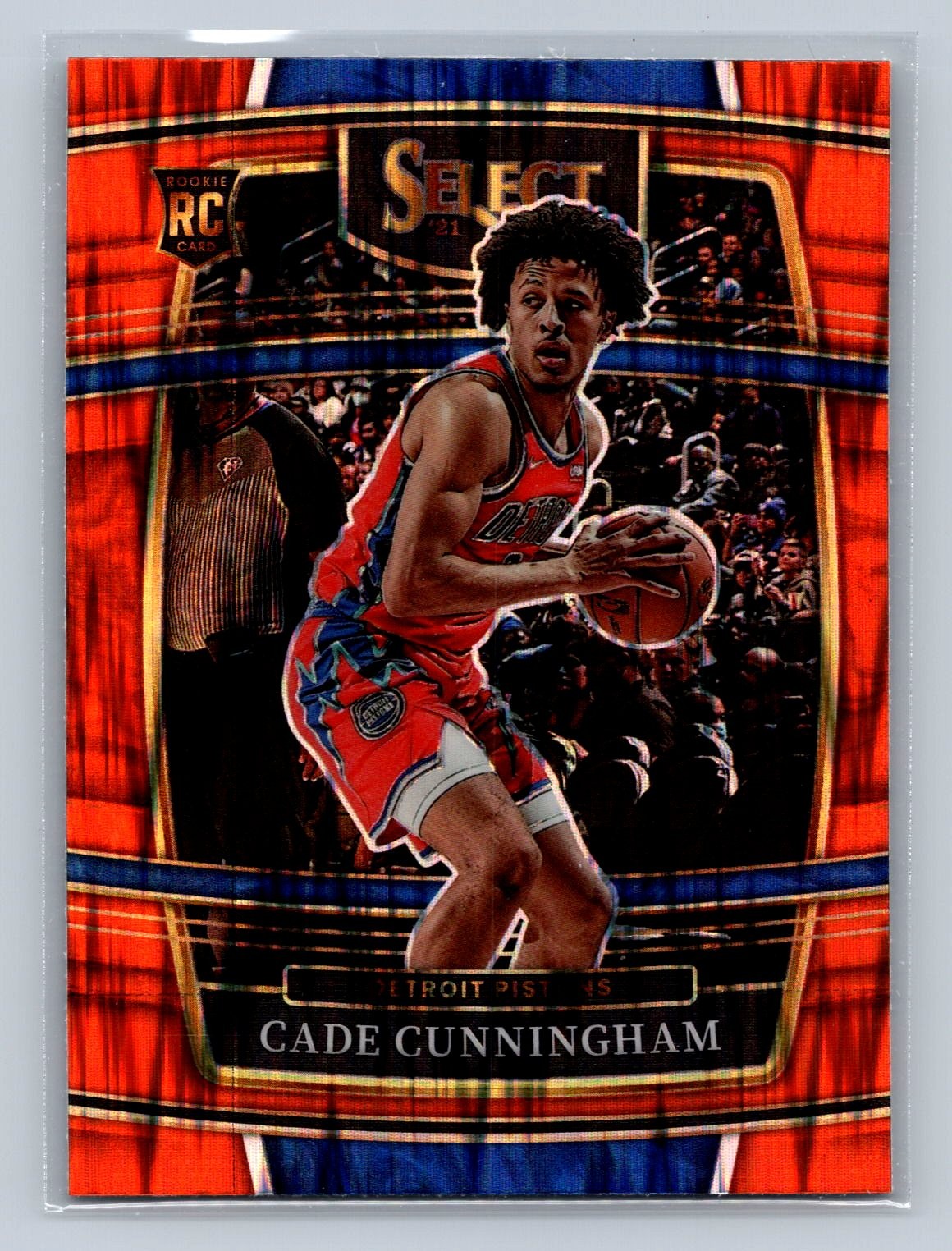 2021-22 Panini Select Cade Cunningham #11 Orange Flash Prizms Detroit Pistons