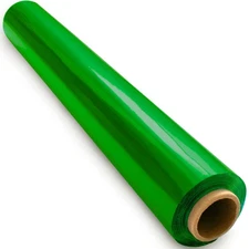 Green Cellophane Wrap Roll, 16 inch x 200 ft, Transparent, Gift Basket Wrap