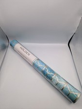 Image of Holden Decor Tafoni Geometric Smooth Metallic Teal Wallpaper 90411 Clearance