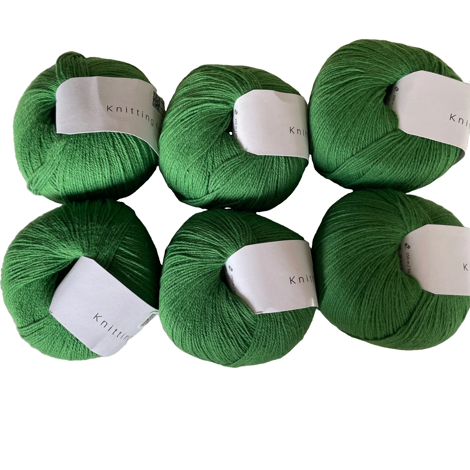 Knitting for Olive Cotton Merino in Clover Green, 6 ball lot image 1