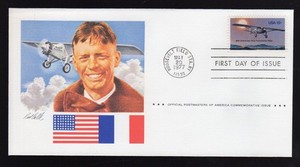 US FDC - Scott #1710 LINDBERGH 50th Solo Transatlantic Flight 13¢ "POA" (1977)