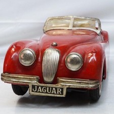 Yonezawa Sanyo formerly Tomy  Jaguar XK120 Red Tin Toy Car, No Box