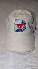 Legacy SMU Mustangs White Triple D Dallas  Adjustable Hat Cap Golf Ponies 