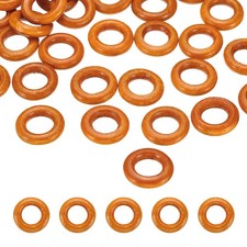 20mm Natural Wooden Rings, 30 Pack Wood Ring Round Linking Rings, Brown