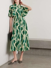Ulla Johnson Silhuette silk midi dress $1166 Size 2 SIZE UP