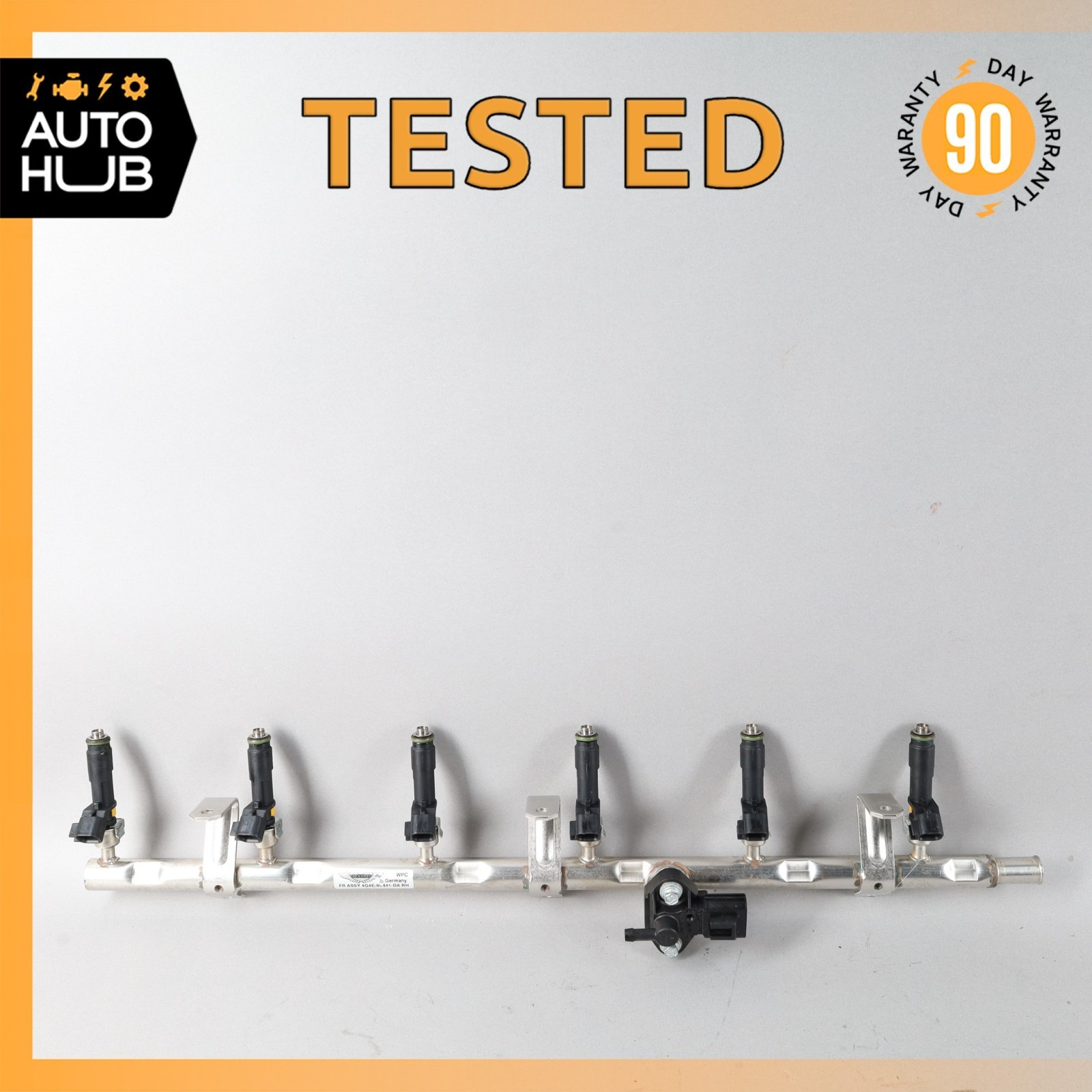 10-17 Aston Martin DB9 Rapide Left Side Fuel Injector Rail w/Injectors OEM