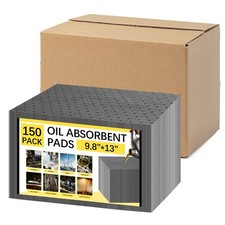 150 Pack Oil Absorbent Pads, Polypropylene oil Spill Mat 9.8 x 13 Inch Water Abs